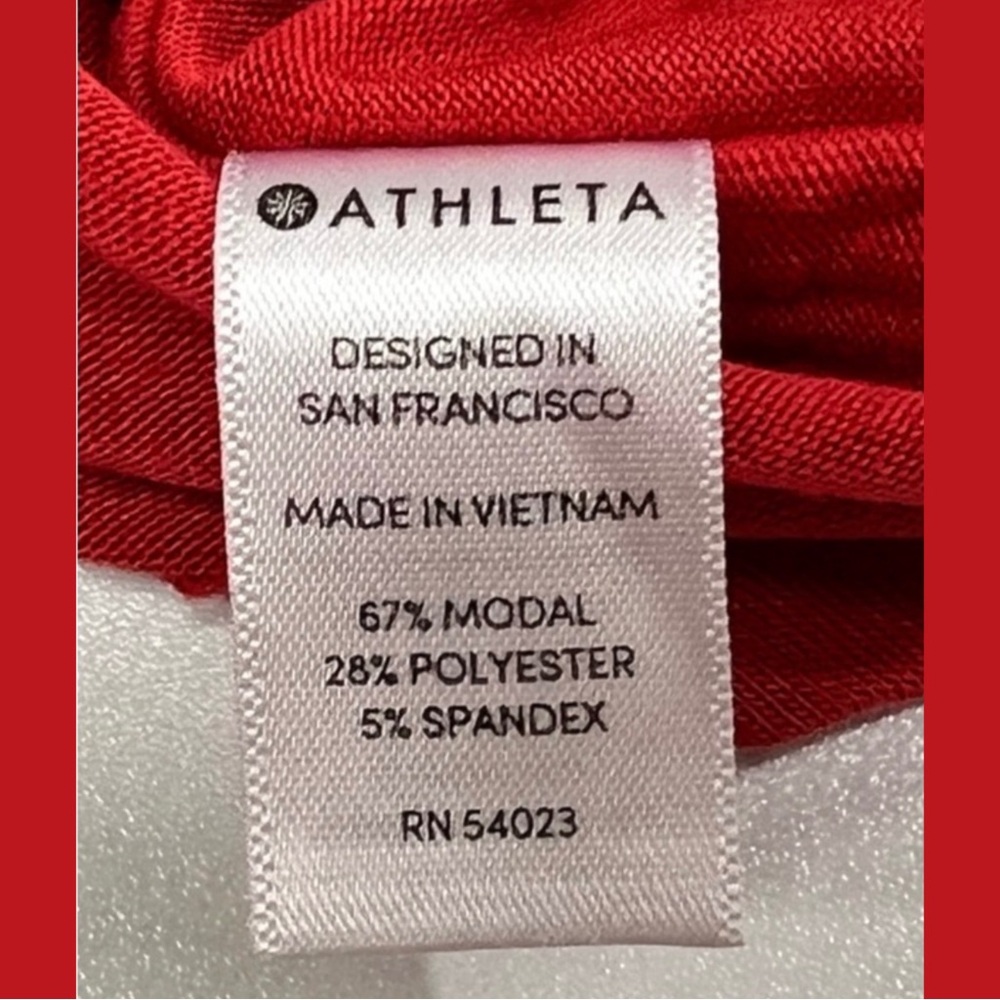 ATHLETA Cloudlight Cowl Red Relaxed Top! - Picture 5 of 5
